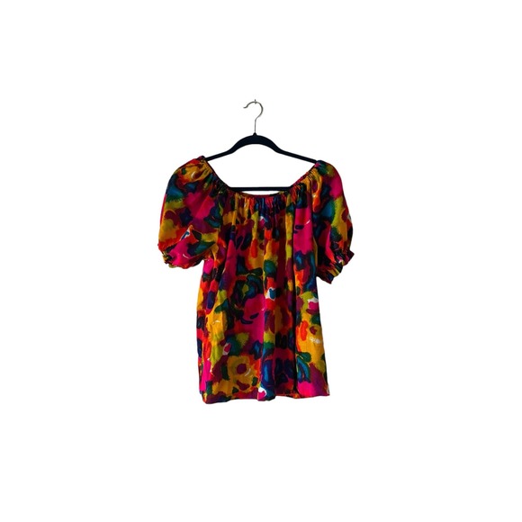 Vintage 1970s 70s Handmade Rainbow Bark Cloth Skirt Set - Picture 5 of 12